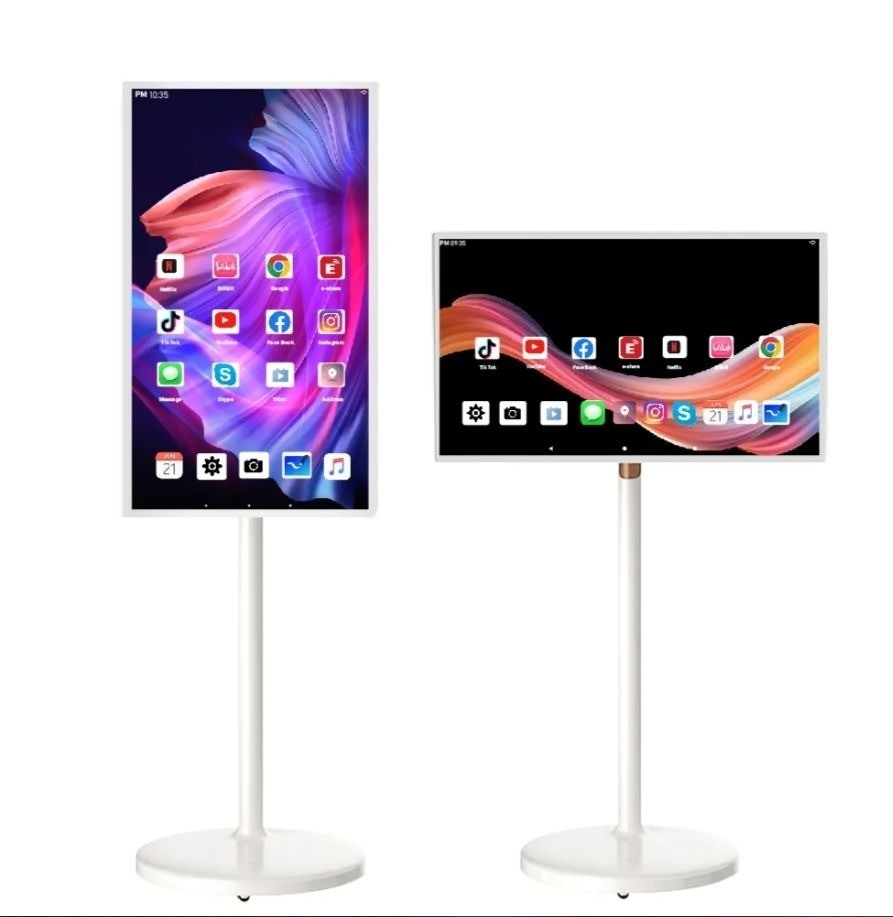 Viezo 32" 4K Touchscreen Portable Smart Display Rolling Stand Android New