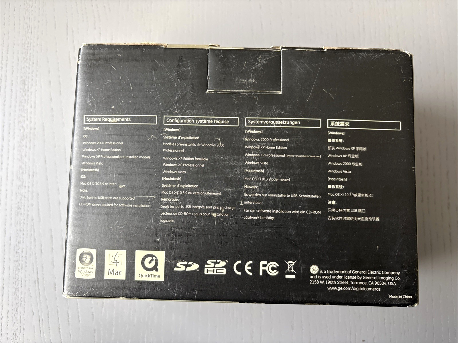 GE - E1040 Camera Box, Quick-Start Guide & Power Cord - NO CAMERA - Fast Ship
