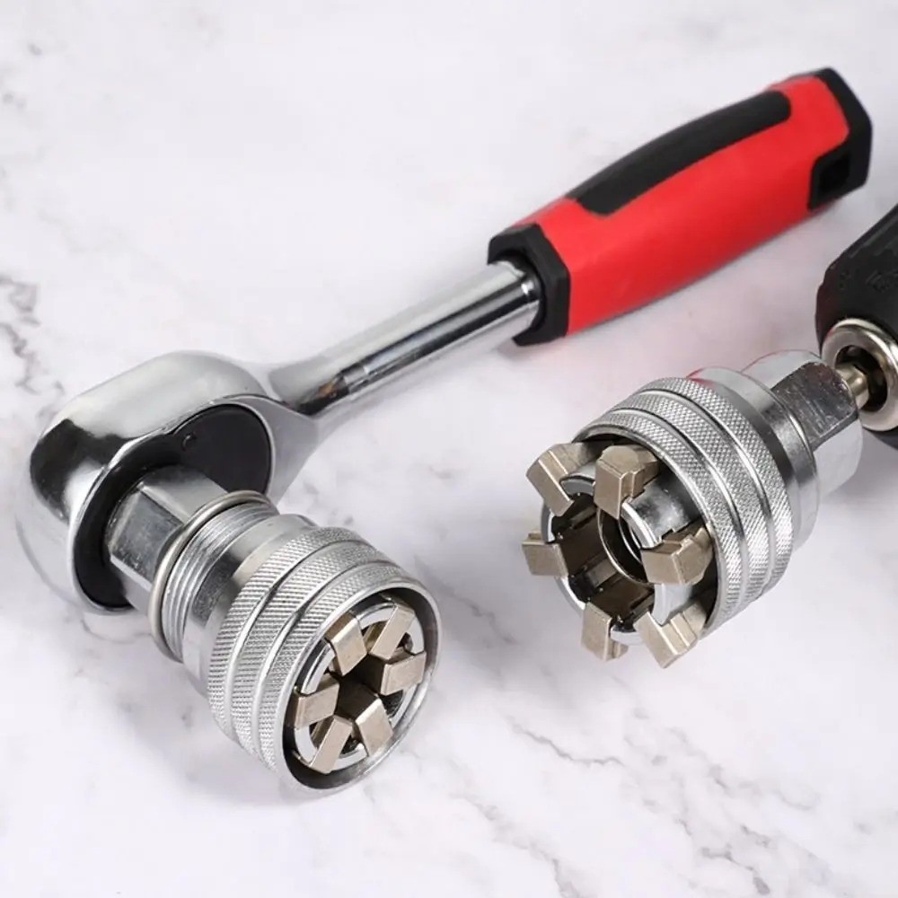 10-19mm Universal Socket Tool Adjustable Multifunction Wrench Sleeve Adapter Kit