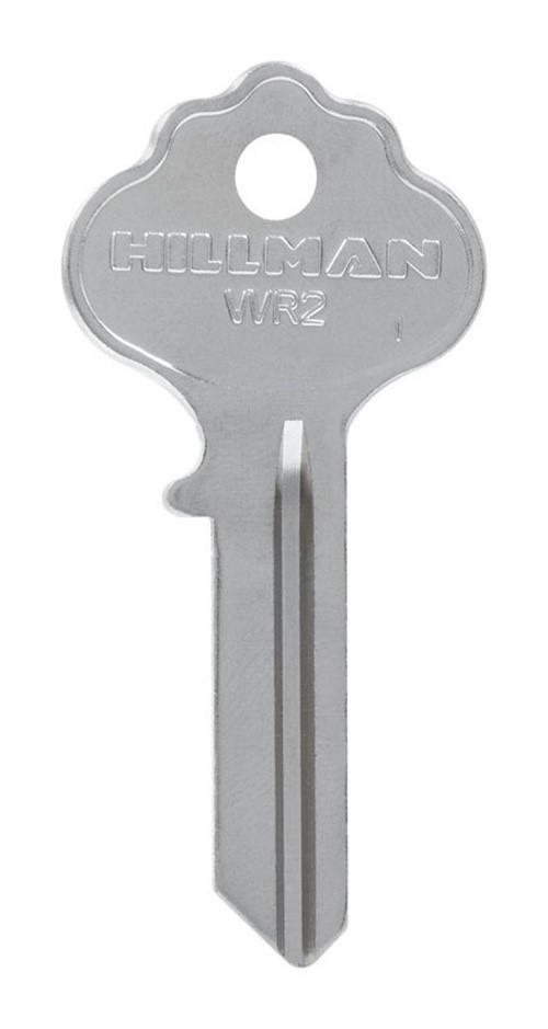 Hillman 85426 Brass Nickel WR2 Universal Single Sided Blank Key (Pack of 10)