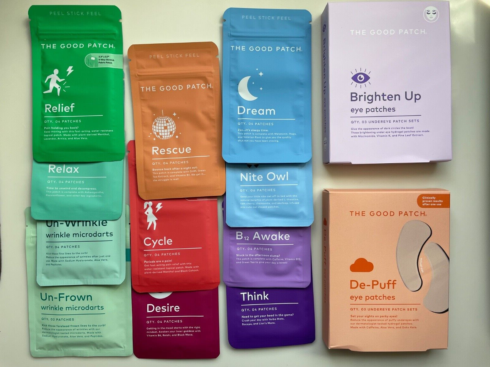 13X The Good Patch  50 wearable wellness patches in total - Brand New