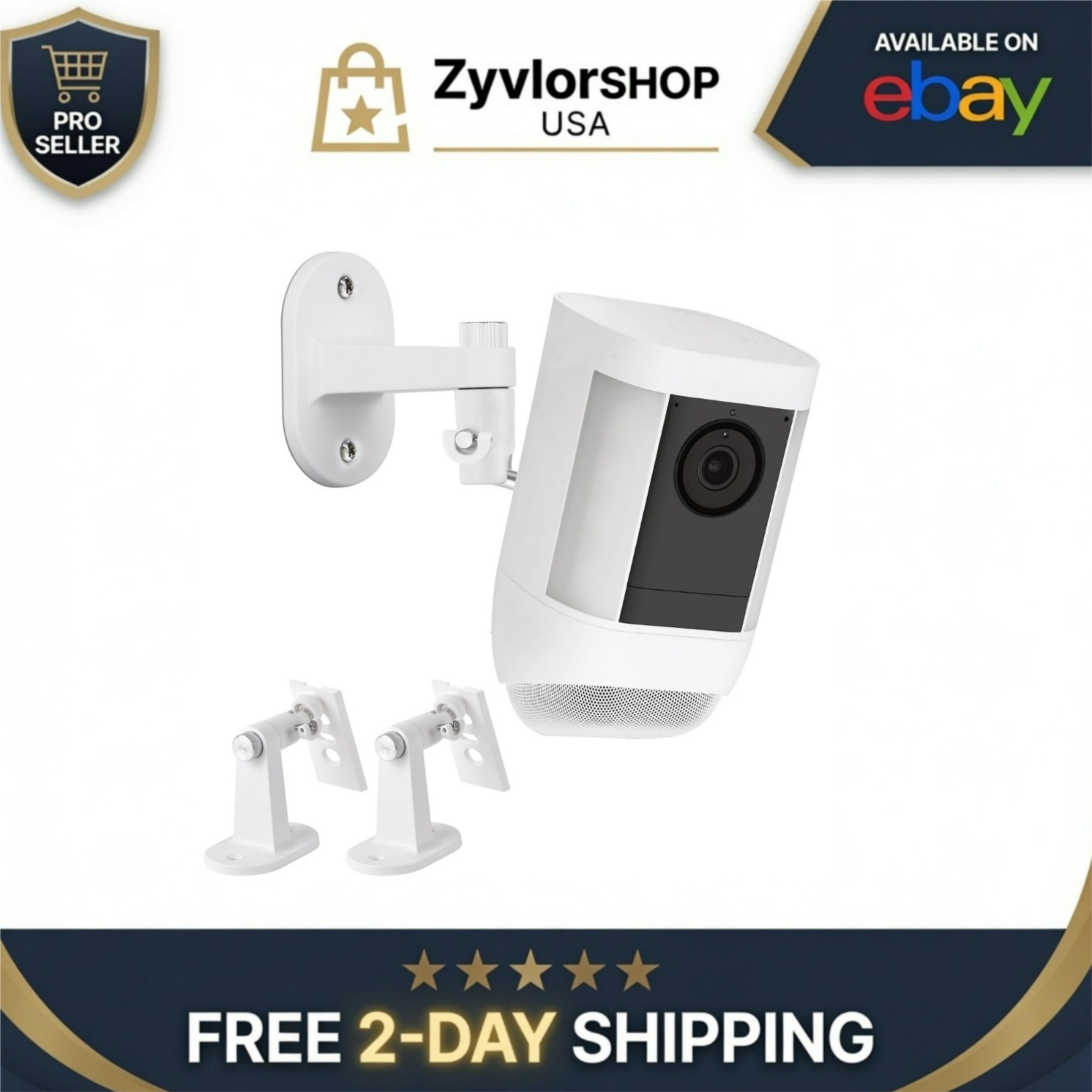 2Pack Security Wall Mount for Ring Spotlight Cam - Adjustable Bracket