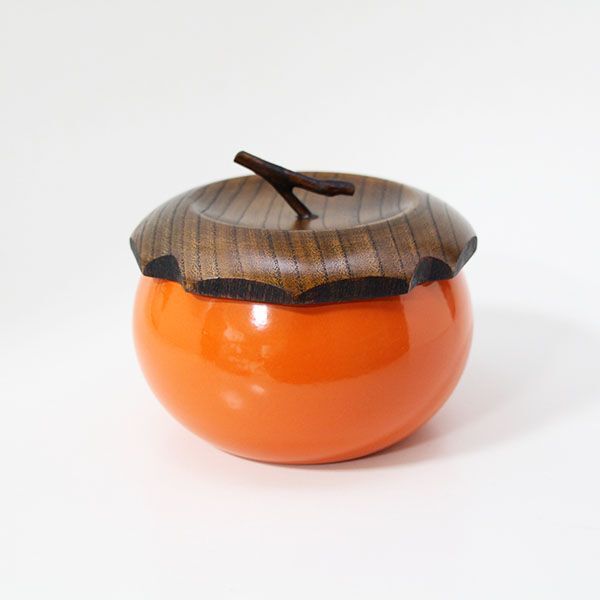Persimmon Lacquer Box Case Natural Wood Japanese Traditional Craft New