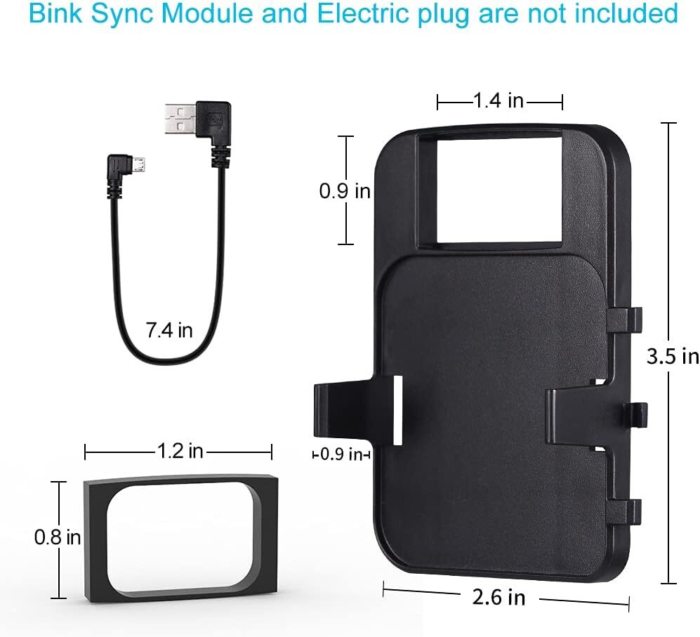 2 Pack Outlet Wall Mount for Blink Sync Module 2, Mount Bracket Holder Outdoor