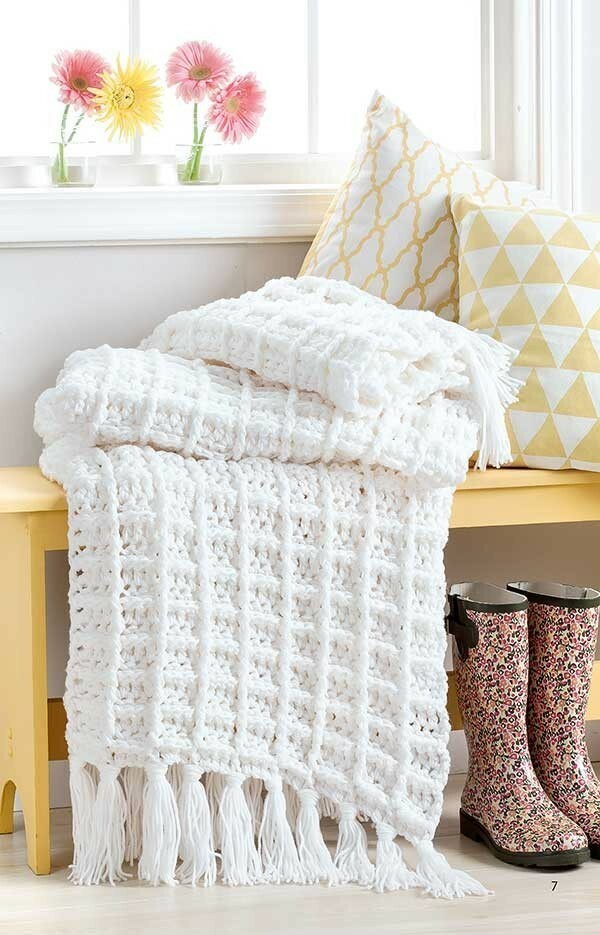 Crochet Pattern Book EASY Q-HOOK AFGHANS ~ 6 Designs