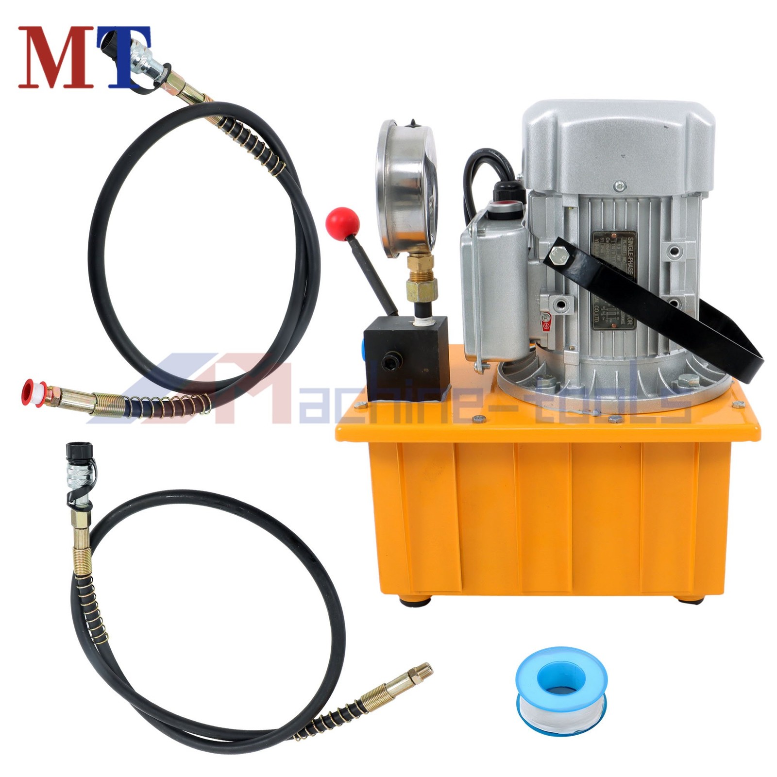 750W Electric Pump with Manual Valve 10000 PSI Single Acting 8L