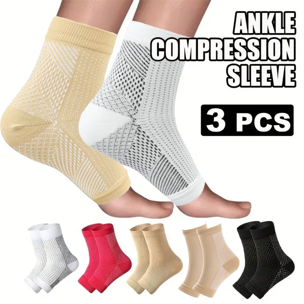 Foot Plantar Fasciitis Arch Support Compression Socks Ankle Heel Brace Sports