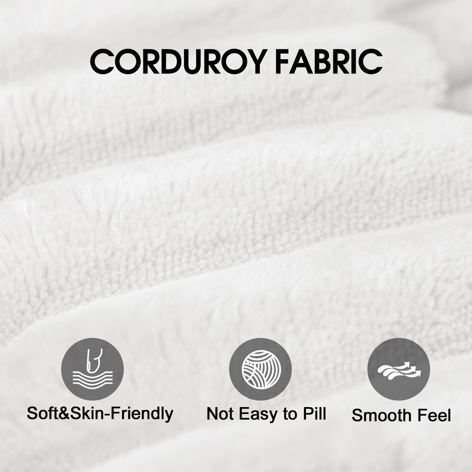 Cloud Sofa,Corduroy Fabric,Deep Seat Couches,Double-layer design,Removable Cu