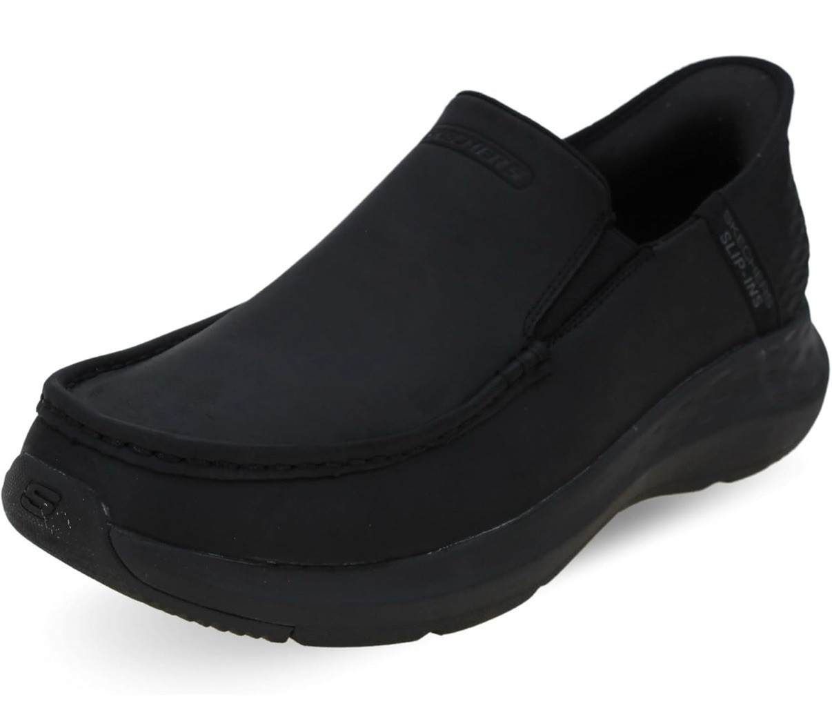 Skechers Slip-ins Parson Oswin Mens 11 Black Relaxed Fit Loafers 204866/BBk   B4