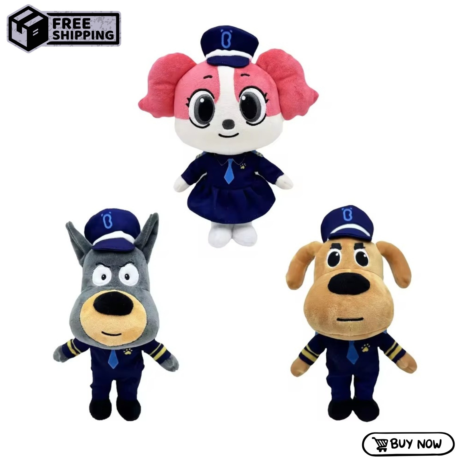 Sheriff Labrador Plush Toy 🐶 Soft Police Dog Doll Stuffed Animal Kids Gift New