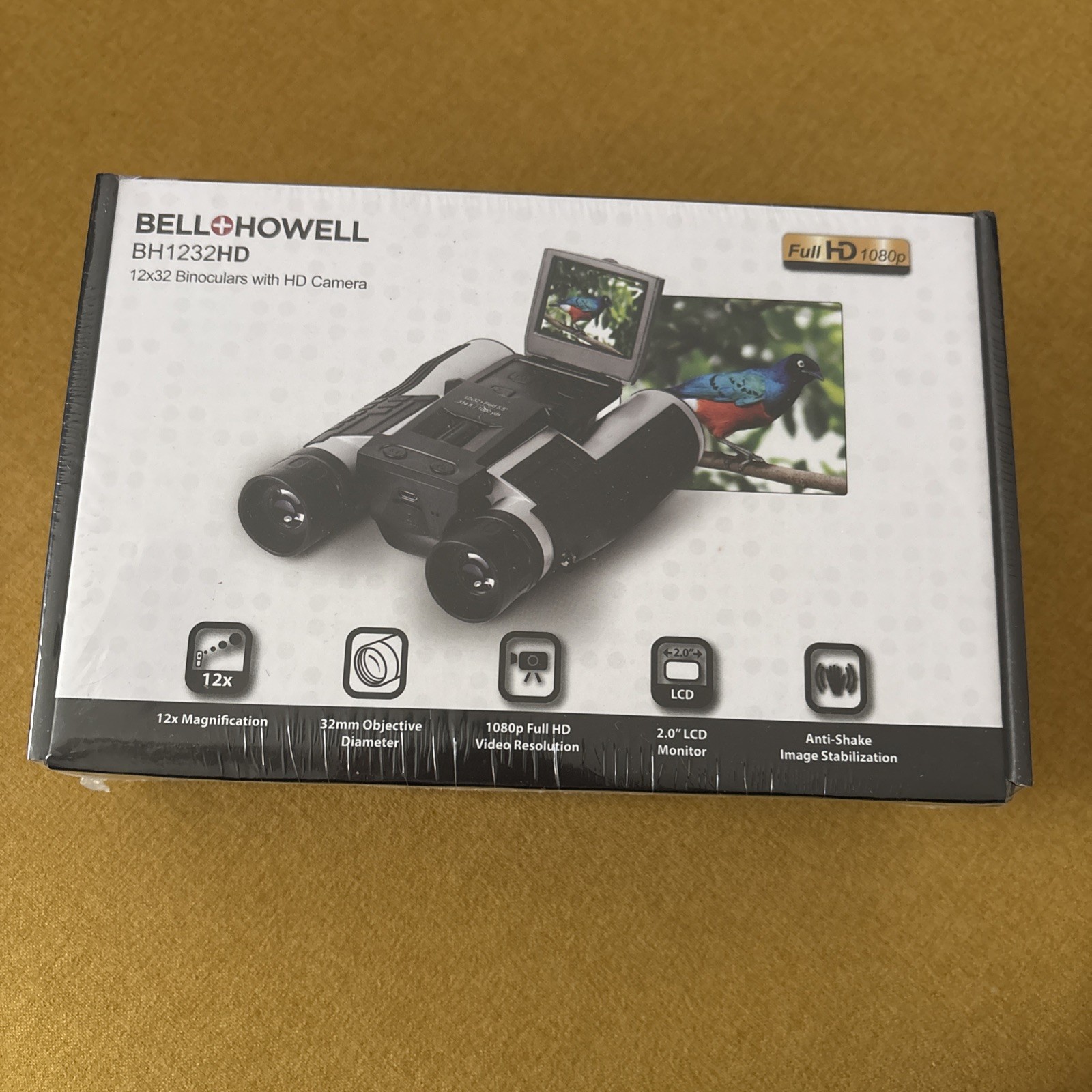 BELL+HOWELL, 12x32 Binoculars with HD Camera, BH1232HD, Full HD 1080p - NEW