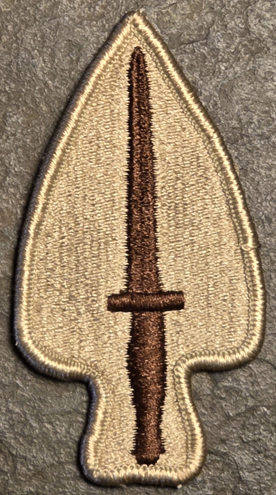 US ARMY 1st SPECIAL OPERATIONS COMMAND SUPPORT PATCH (DESERT) DCU UNIFORM ORIG