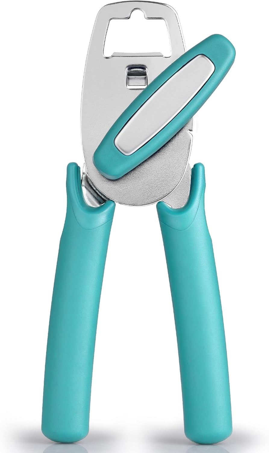 Durable Stainless Steel Manual Can Opener with Ergonomic Soft Grip