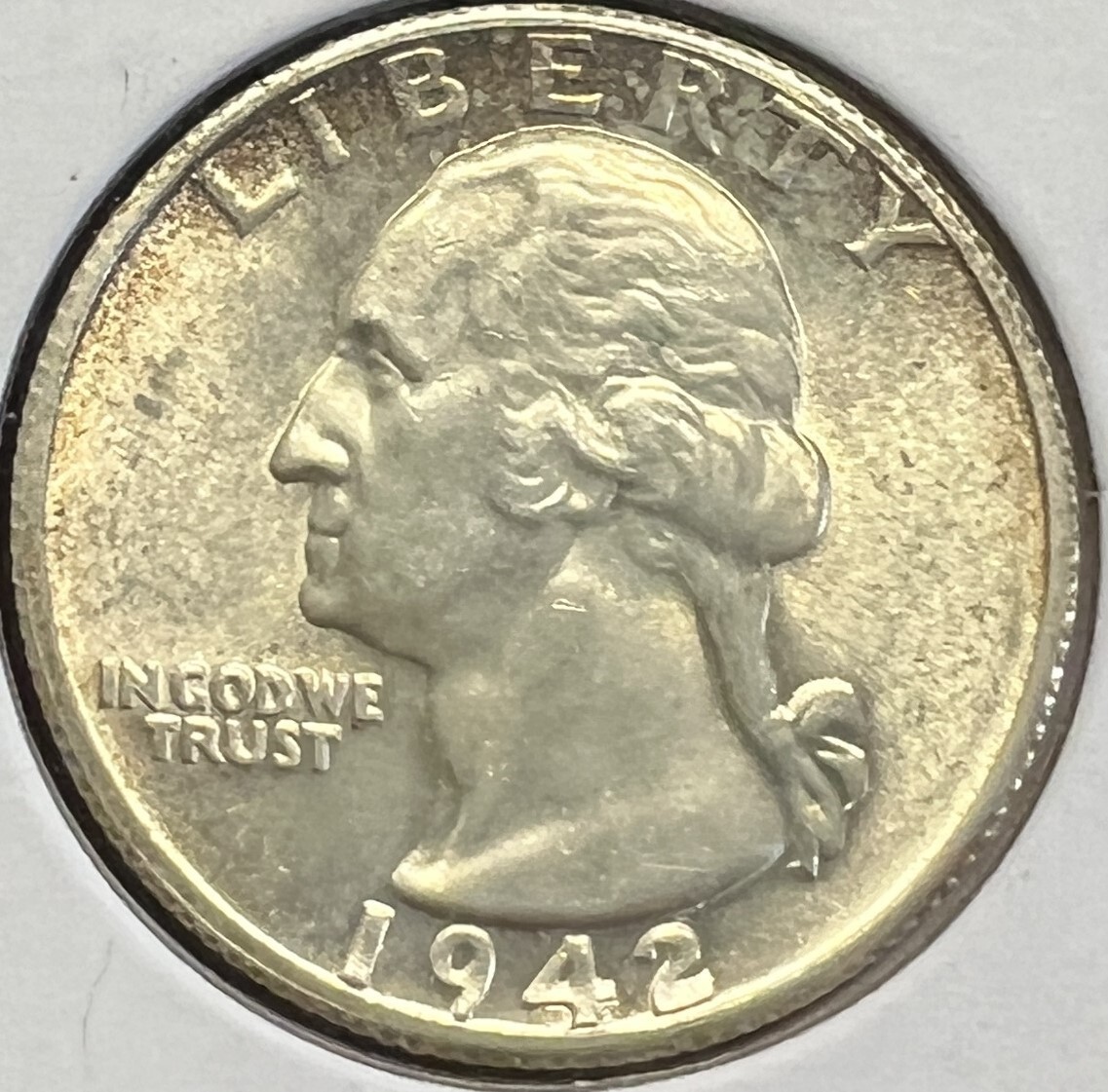 1942-S WASHINGTON SILVER QUARTER CHOICE UNCIRCULATED ACTUAL COIN #C11671