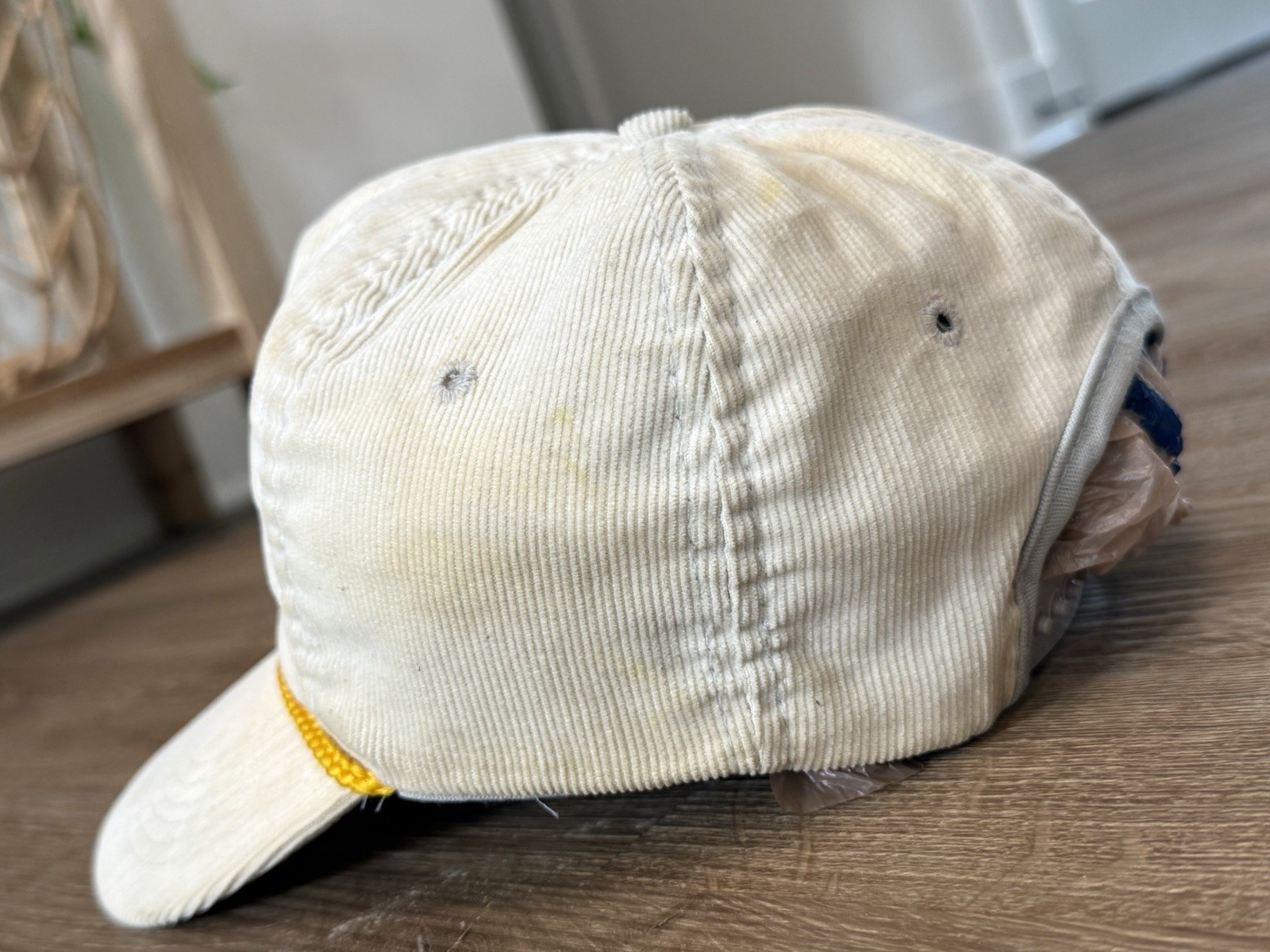 FRED TROST Outdoors Club Corduroy Rope Hat Cap SnapBack Hunting Vintage USA RARE