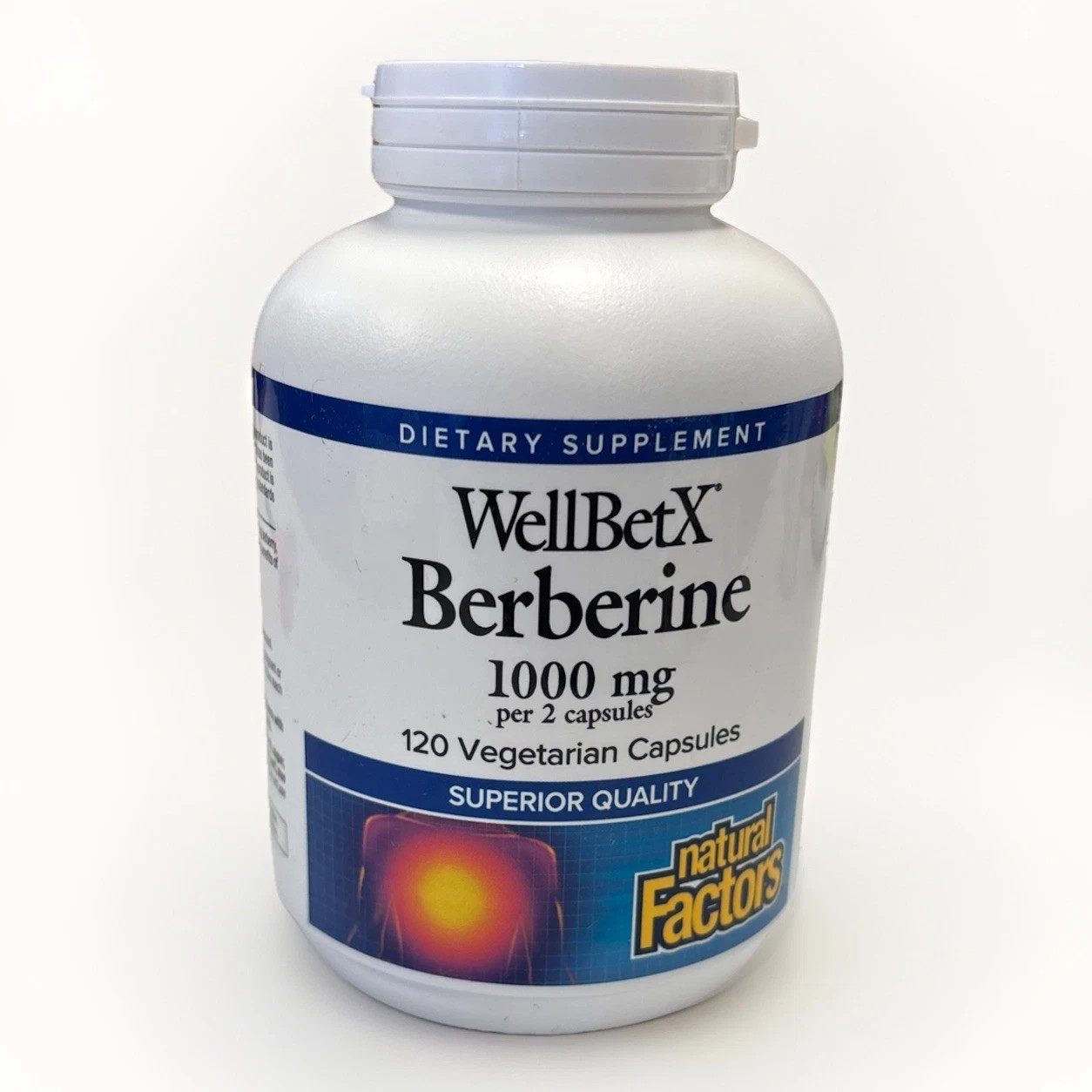 Natural Factors, WellBetX, Berberine, 1000mg, 120 Vegetarian Capsules Exp:07/29+