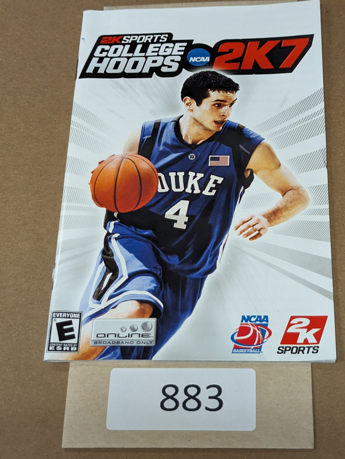 College Hoops 2K7  - PS2 - Manual Only **NO GAME!
