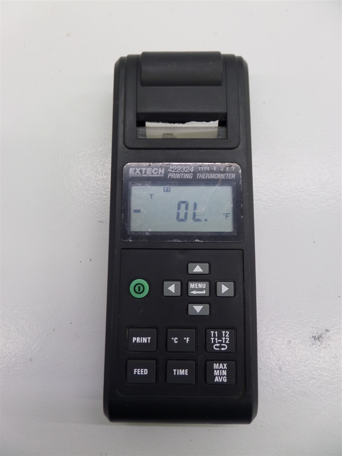 Extech 422324 Dual-Input Printing Thermometer - Type K, J, E, T