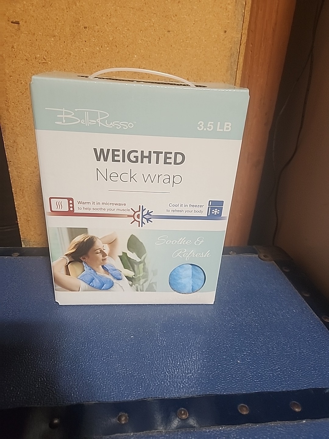 Bella Russo 3.5 lb Weighted Neck Wrap Hot or Cold Therapy Mink Fabric New in Box