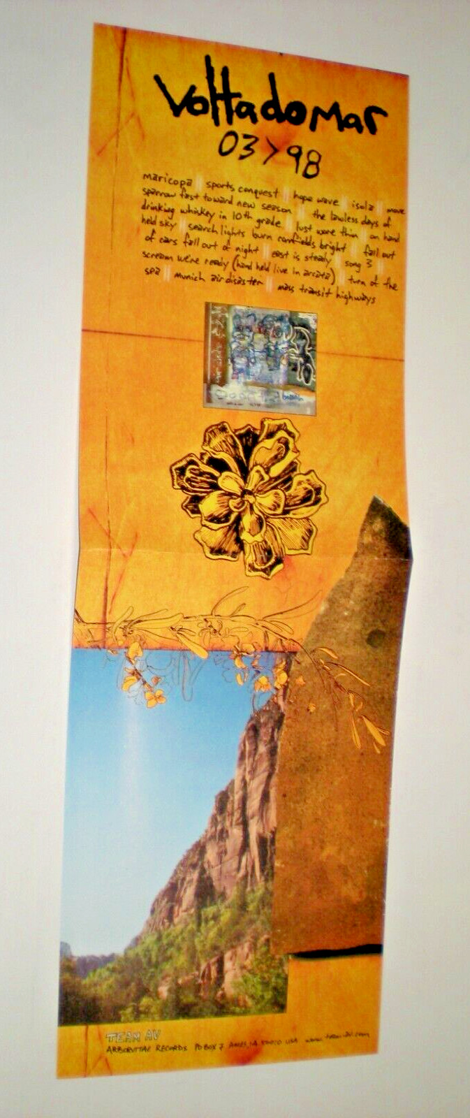 POSTER by VOLTADOMAR 03 98 original promo gig Band album tour art volta domar 7
