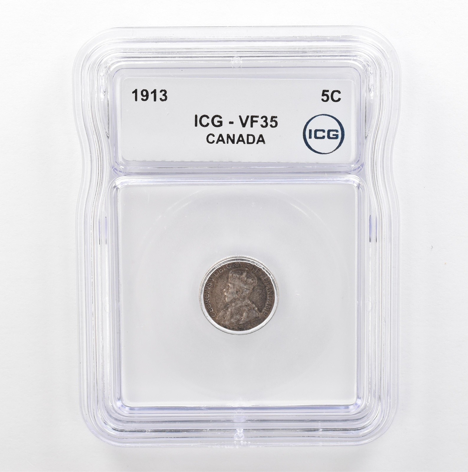 1913 Canada 5 Cents VF35 ICG Beautiful Tone *5350