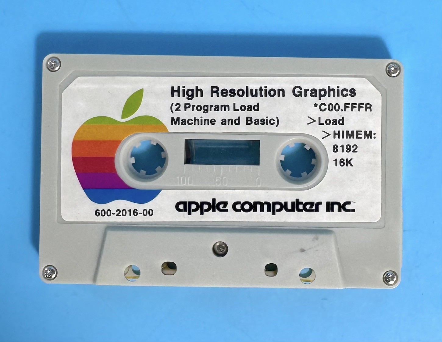 Apple II High Resolution Graphics 600-2016-00 Integer BASIC Cassette
