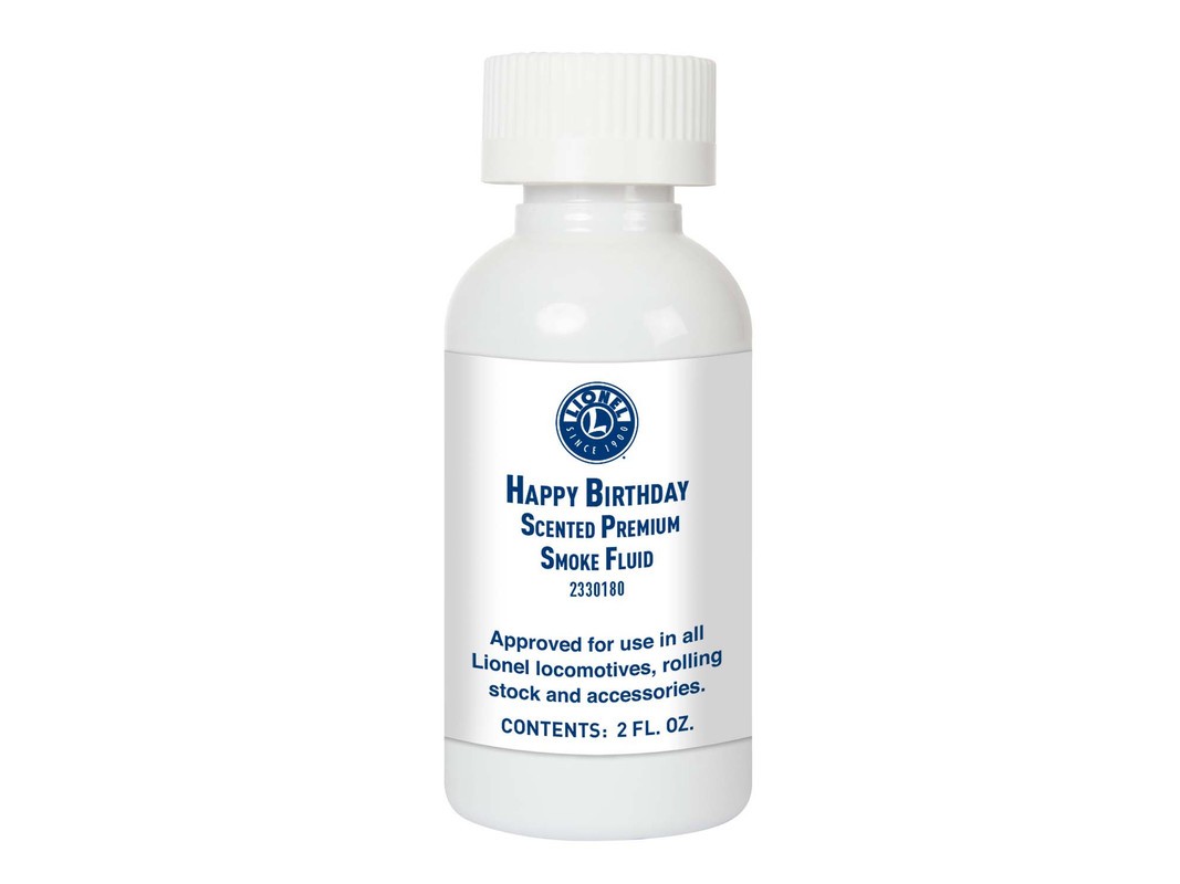 Lionel 2330180 Happy Birthday Scented Smoke Fluid 2 oz Plastic Bottle