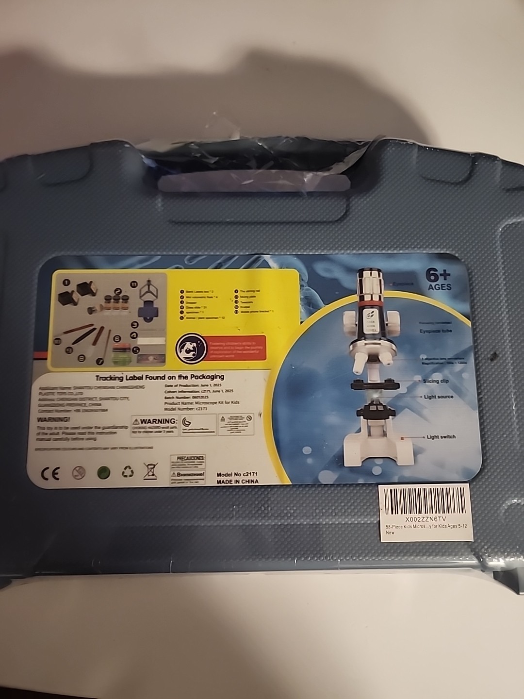 Kids Microscope Kit 100x 1200x Educational Science Set w Case New