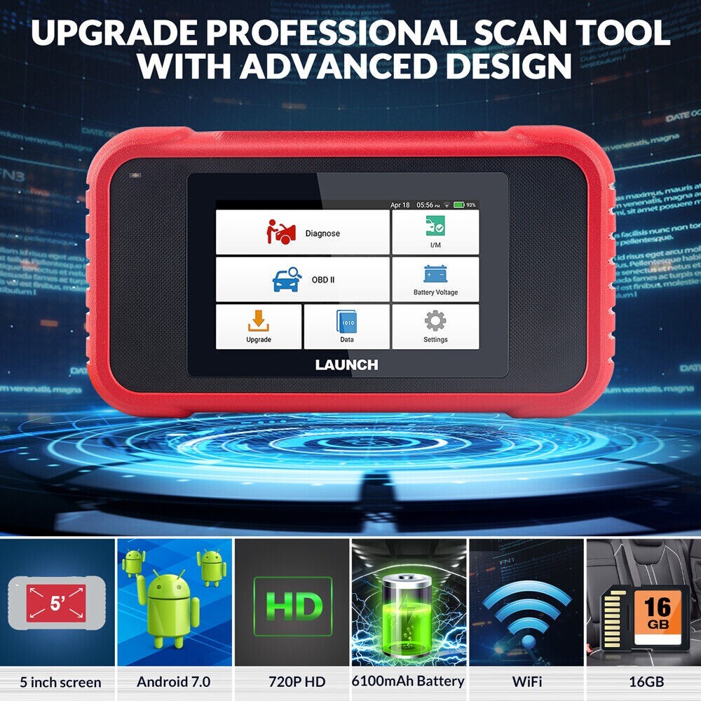 LAUNCH CRP123E V2.0 OBD2 Scanner Reader Check Car Engine ABS SRS Diagnostic Tool