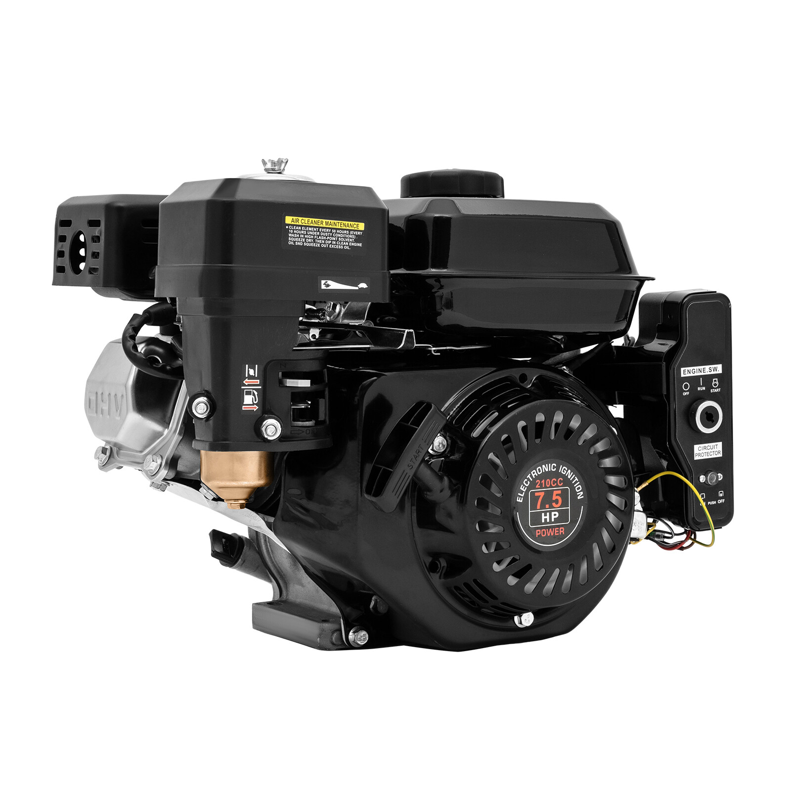 212cc 7.5 HP 4-Stroke Electric Start Horizontal Engine Go Kart Gas Engine Motor