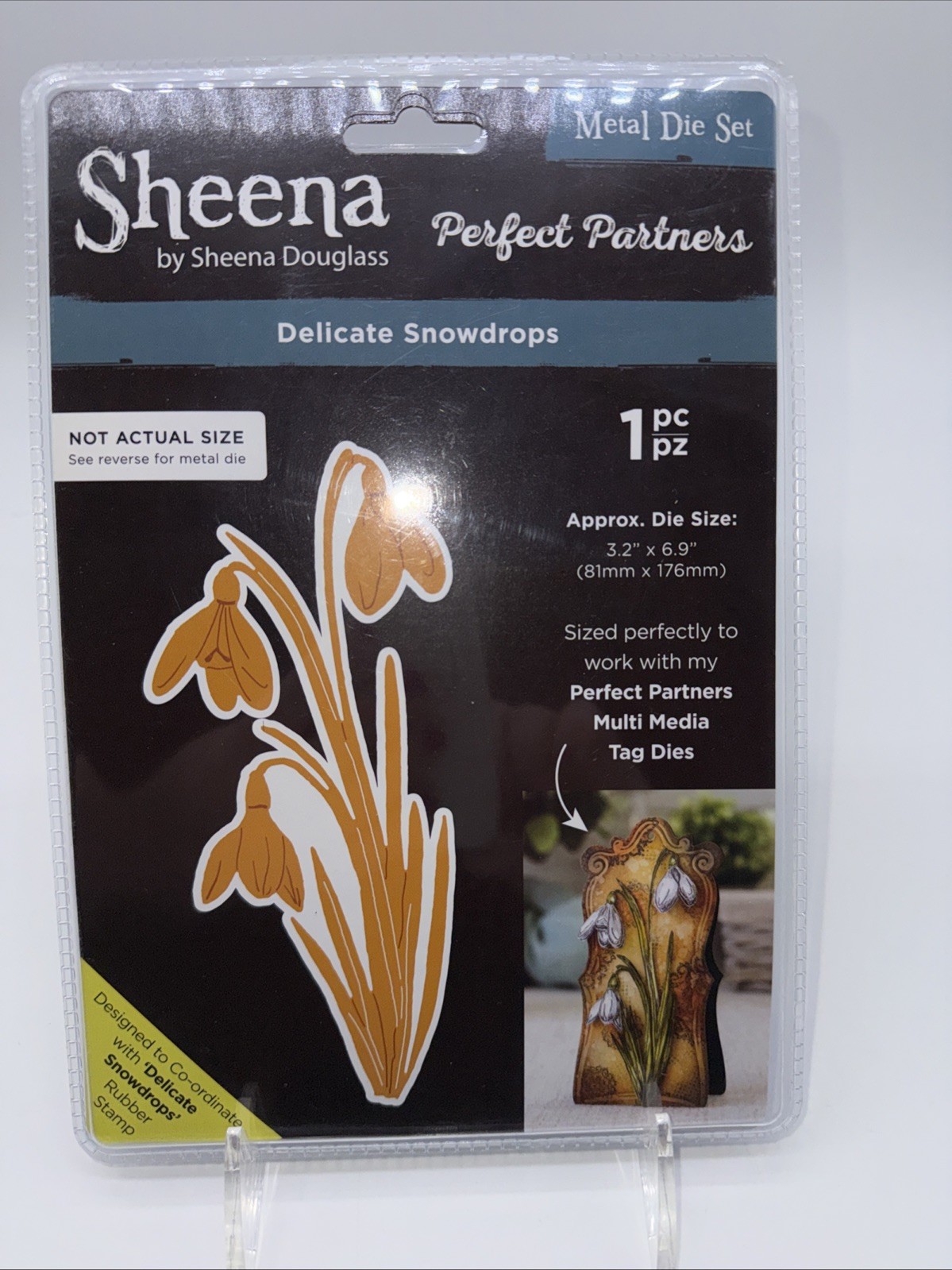 Sheena Perfect Partners Delicate Snowdrops Flowers w/Stems Die Cuts Retired NEW