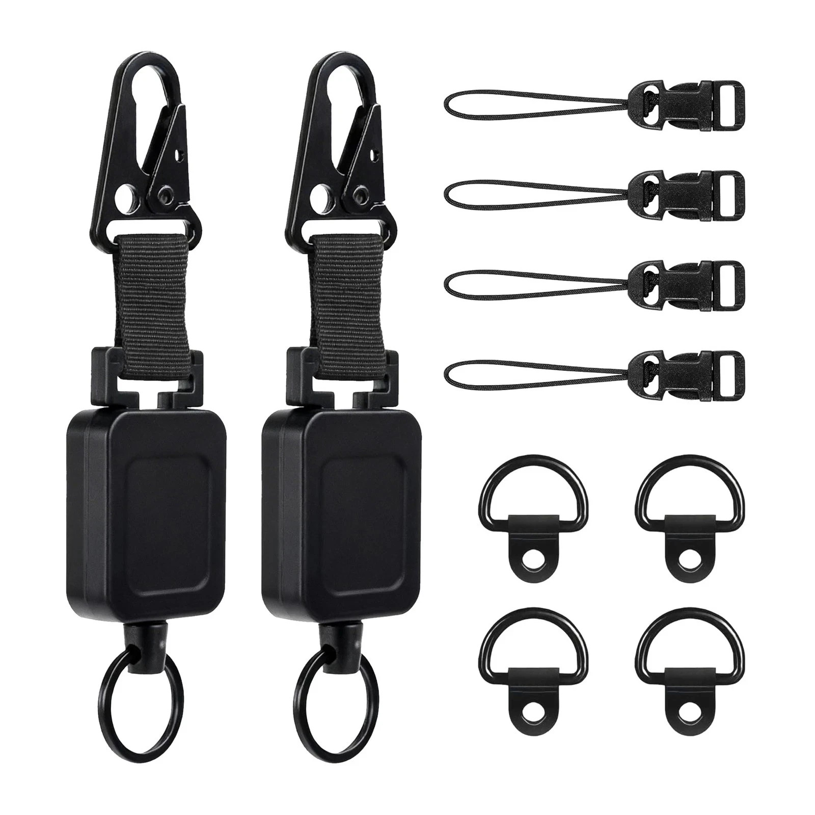 2 Pack CB Mic Retractable Holder with Heavy Duty 24" Stainless Steel Cord, Ea