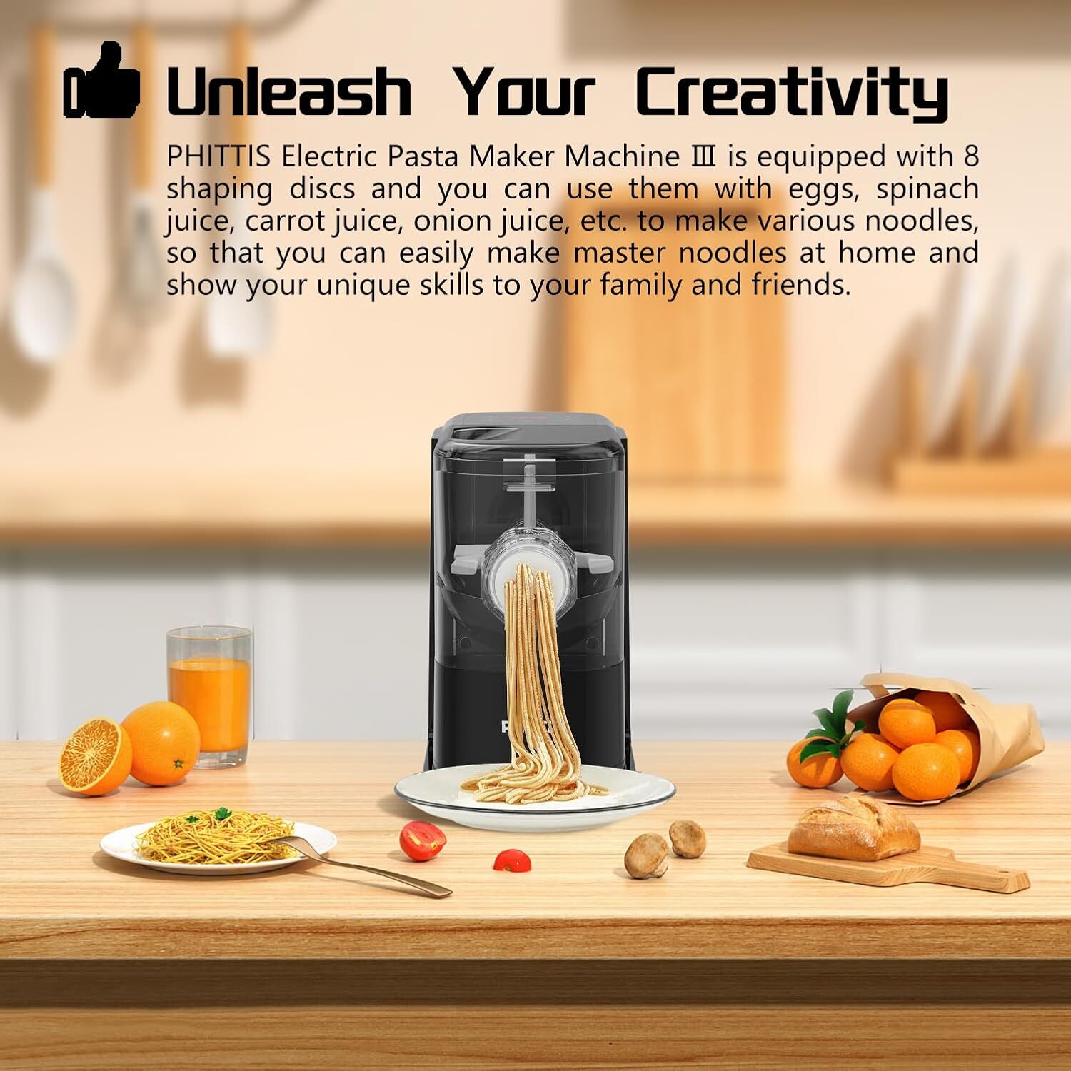 Electric Pasta Machine, Automatic Pasta Maker Machine Electric Noodle Maker