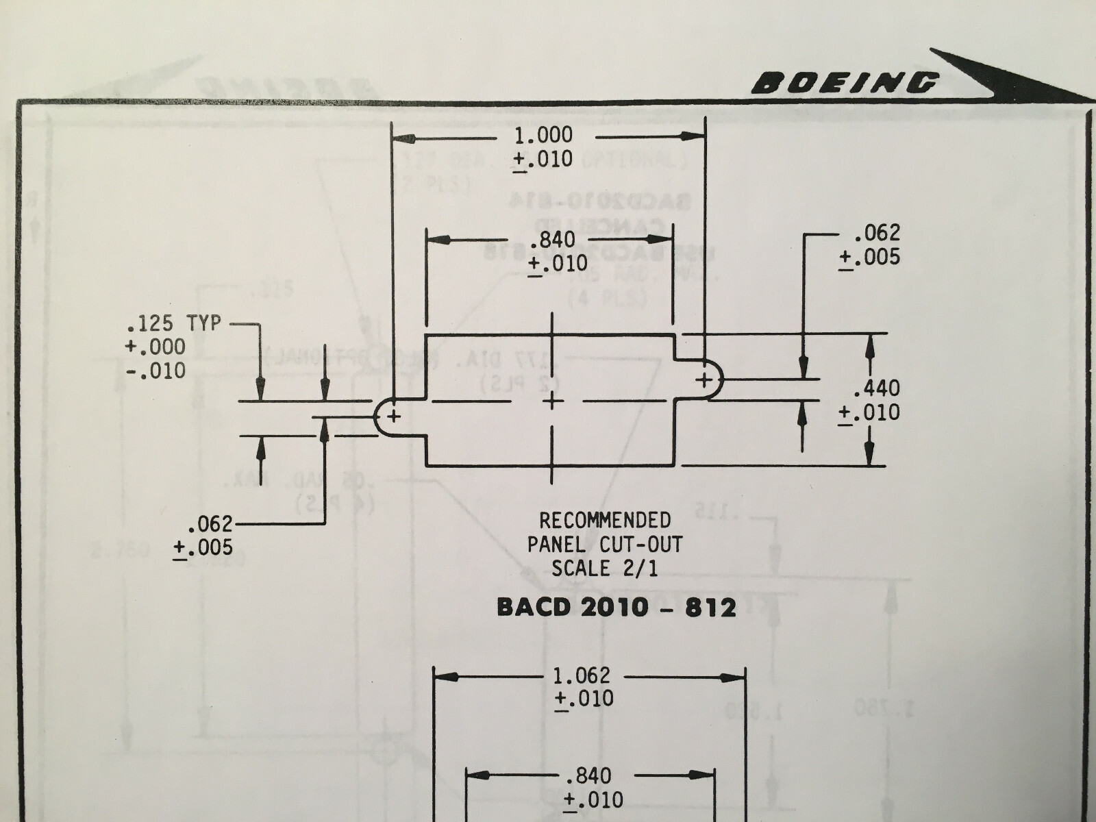 Boeing Standard Cutout Patterns & Placards Manual