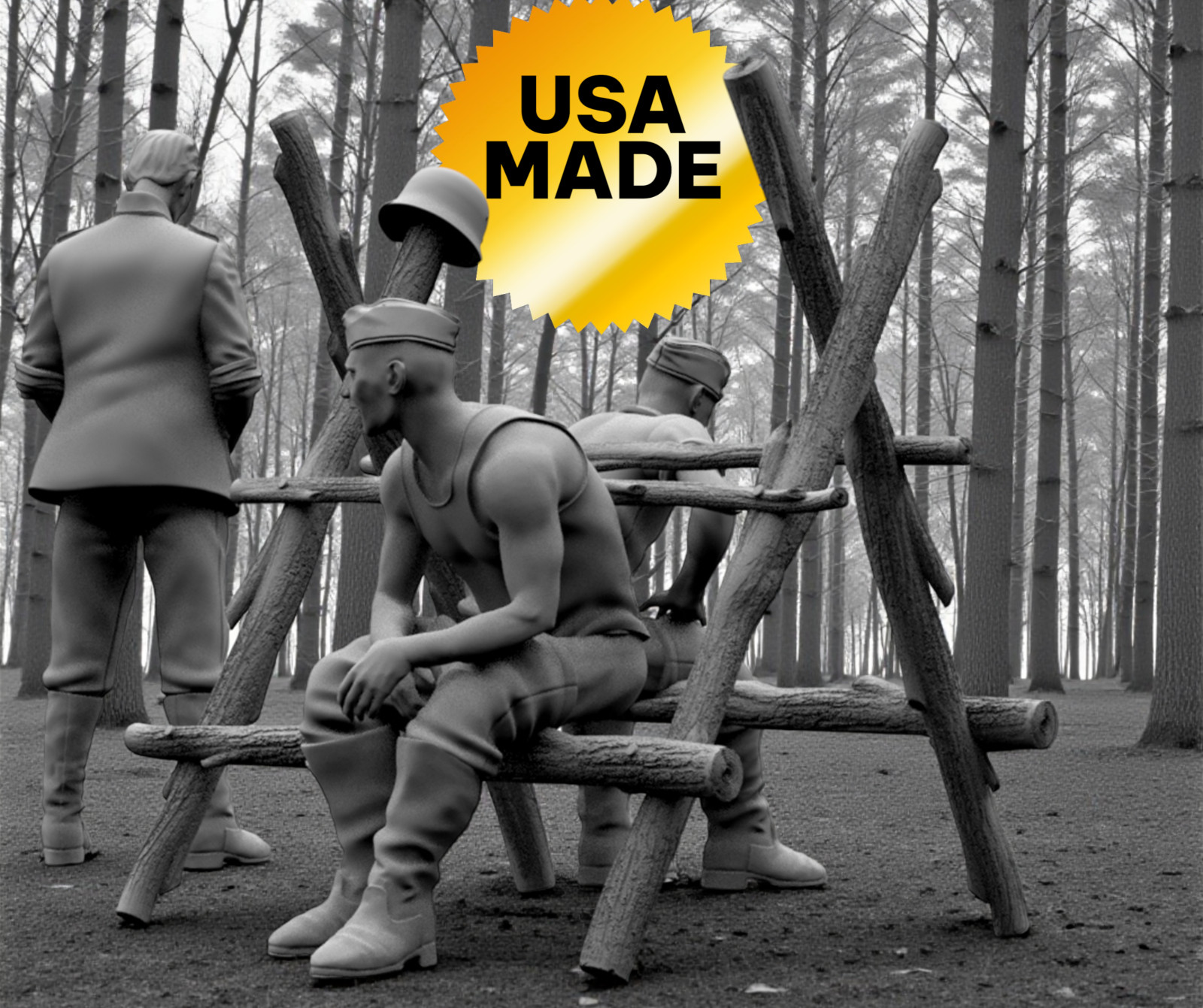 WW2 German Soldiers Latrine 1/35 WWII Scale Diorama 3D Resin Printed USA MADE