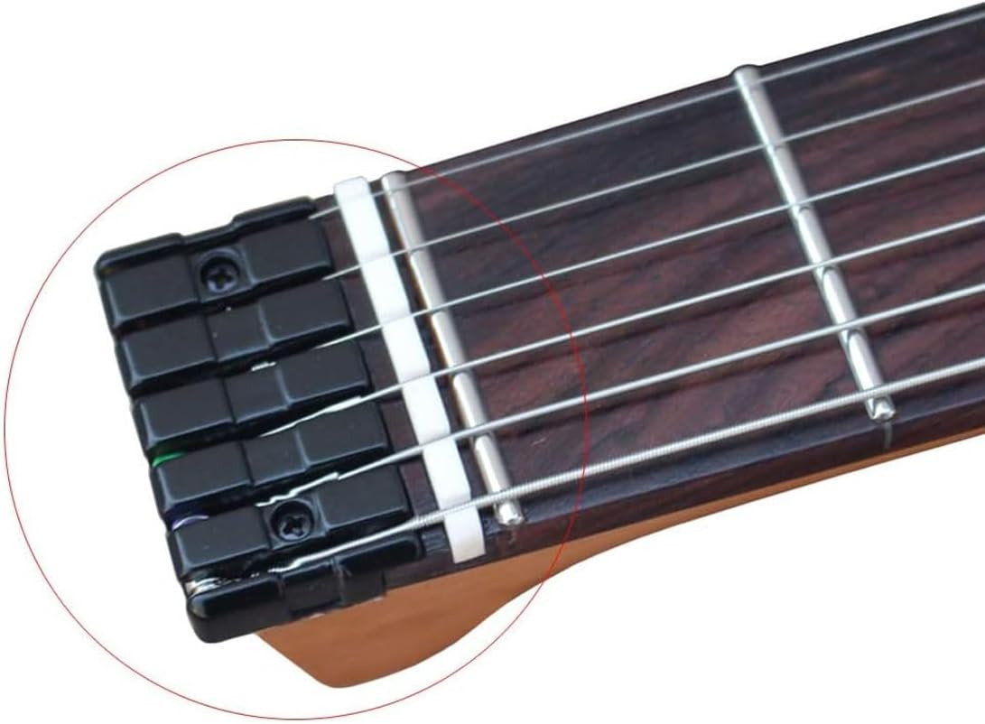 Black 6 String Headdless Guitar Locking Nut Fit Kiesel,Strandberg,Steinberger