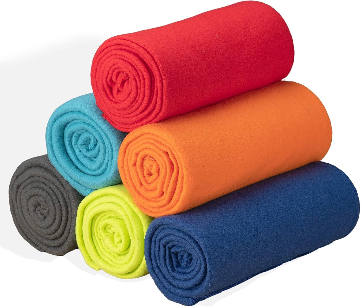 Fleece Blanket Bulk Pack of 6 Cozy Fleece Throw Blankets 50x60 Warm Soft