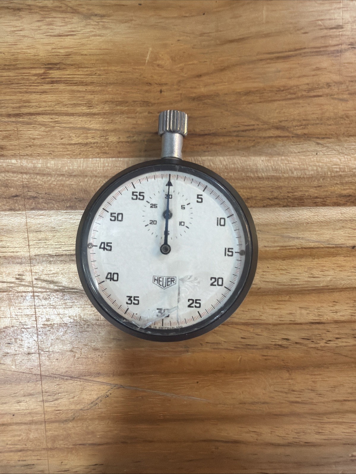Vintage Heuer Mechanical Stopwatch Swiss Made - 7 Jewel - Working - Racing Timer