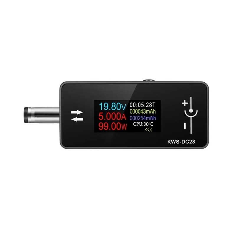 Voltage Ammeter 0.96inch Display DC5.5x2.5 Interface Tester Power Meter