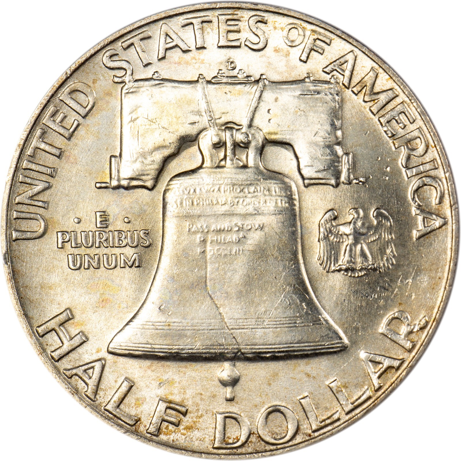 1952-D Franklin Half Dollar - FBL - Lightly Toned - GEM BU!