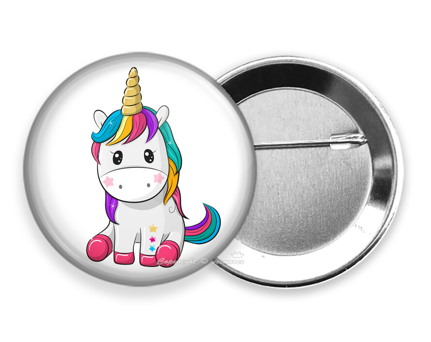 CUTE LITTLE UNICORN RAINBOW COLOR HAIR PIN PINBACK BADGE BUTTON FLAIR GIFT IDEA