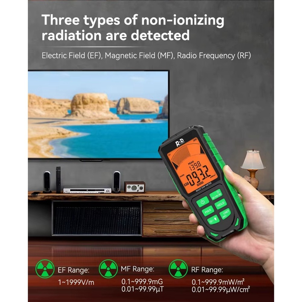 RD637 EMF Detector Professional Electromagnetic Field Meter Handheld5659