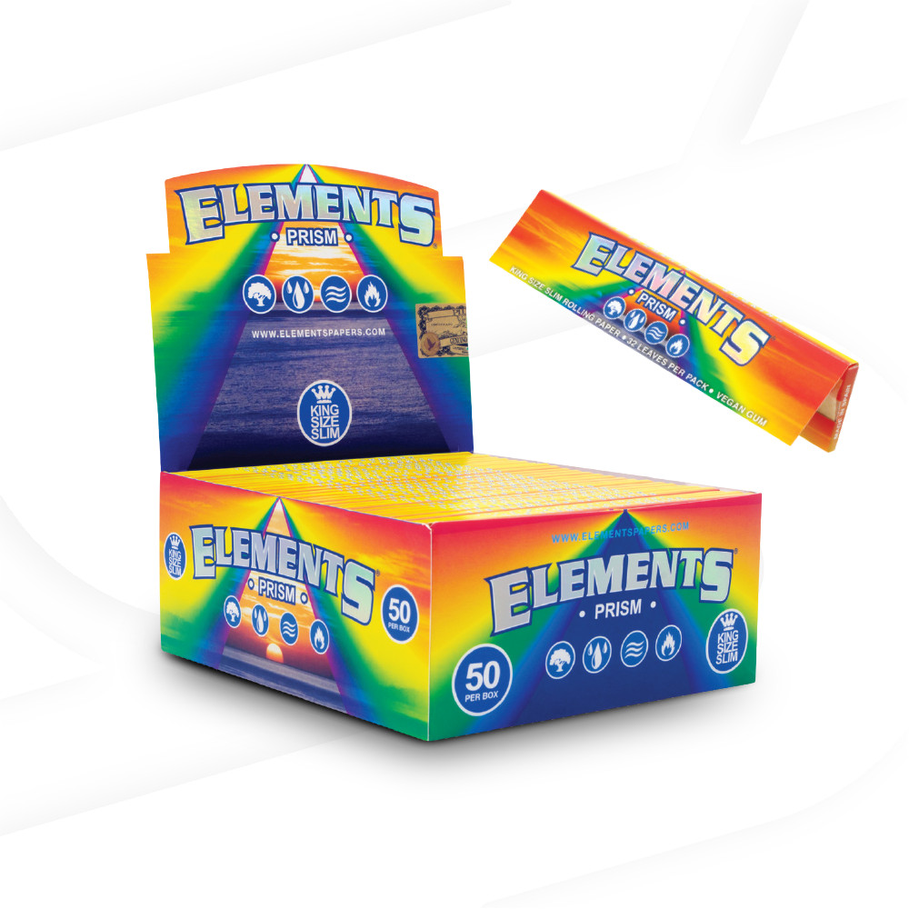 Elements Prism King Size Slim Rolling Papers 50 Ct - Full Box