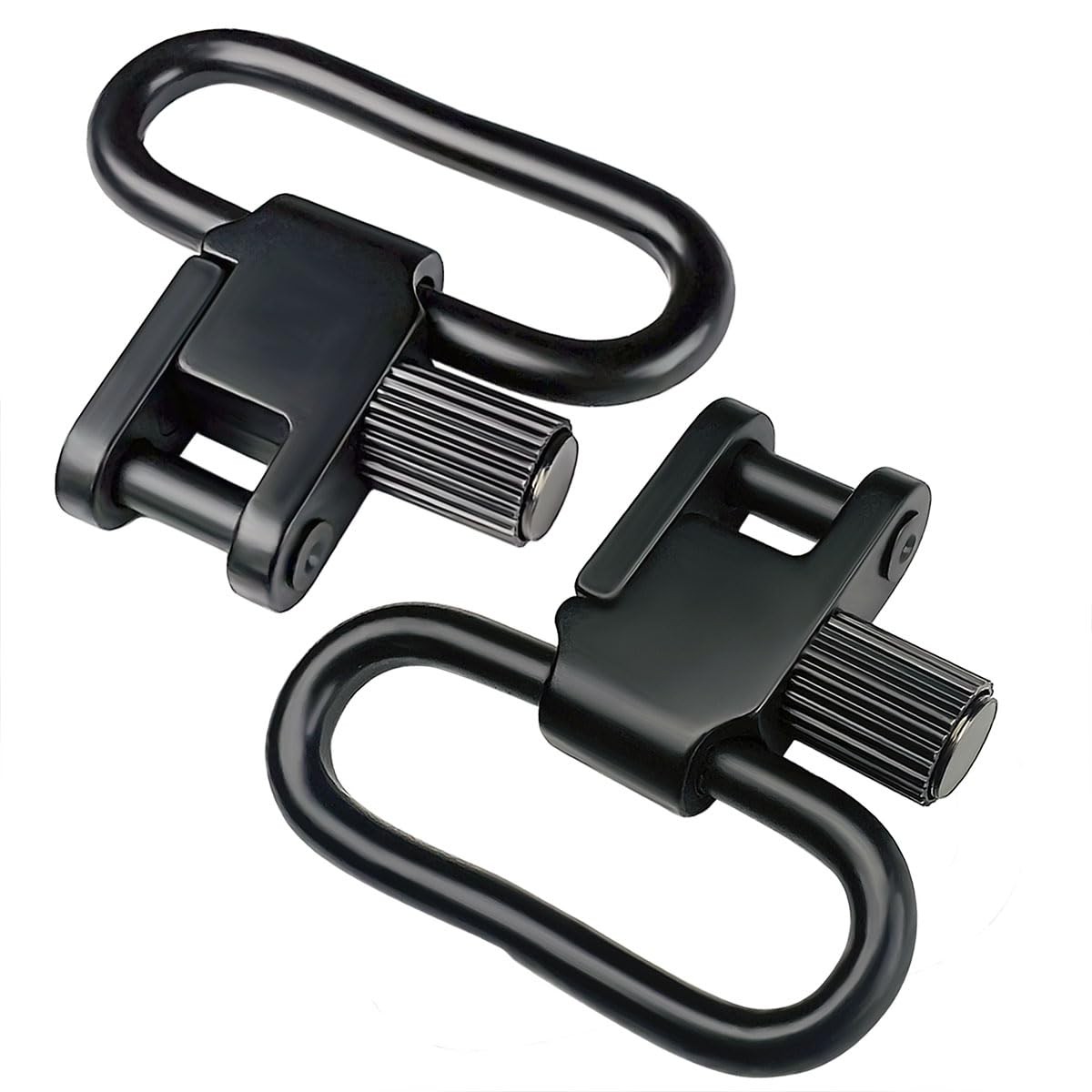 HZMM 2 Pcs QD Sling Swivel Mount, 1.25 Inch Mounts, Quick Detach Black