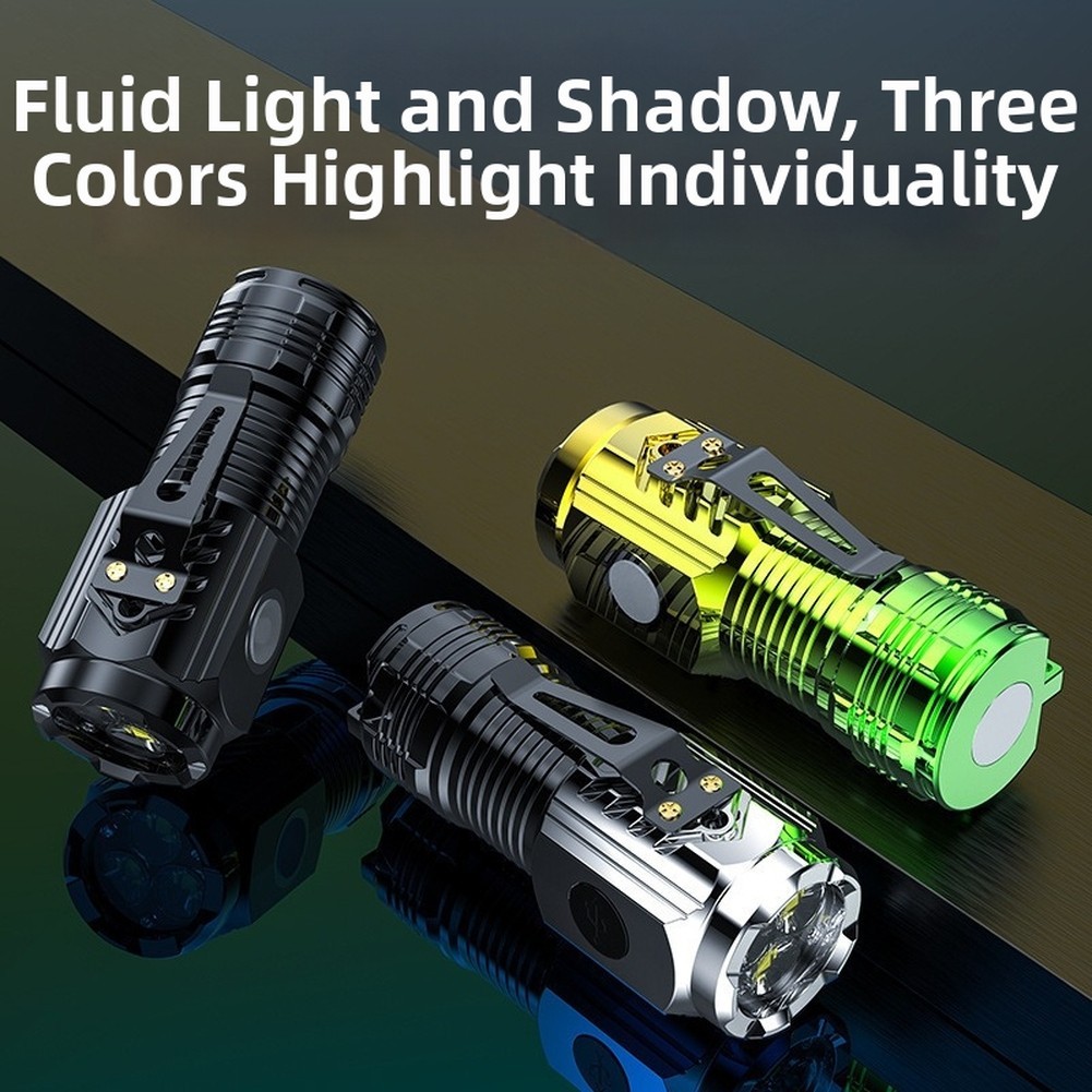 Three-Eye Flashlight For Camping For Hands-free Repair Type-C Fast Charging