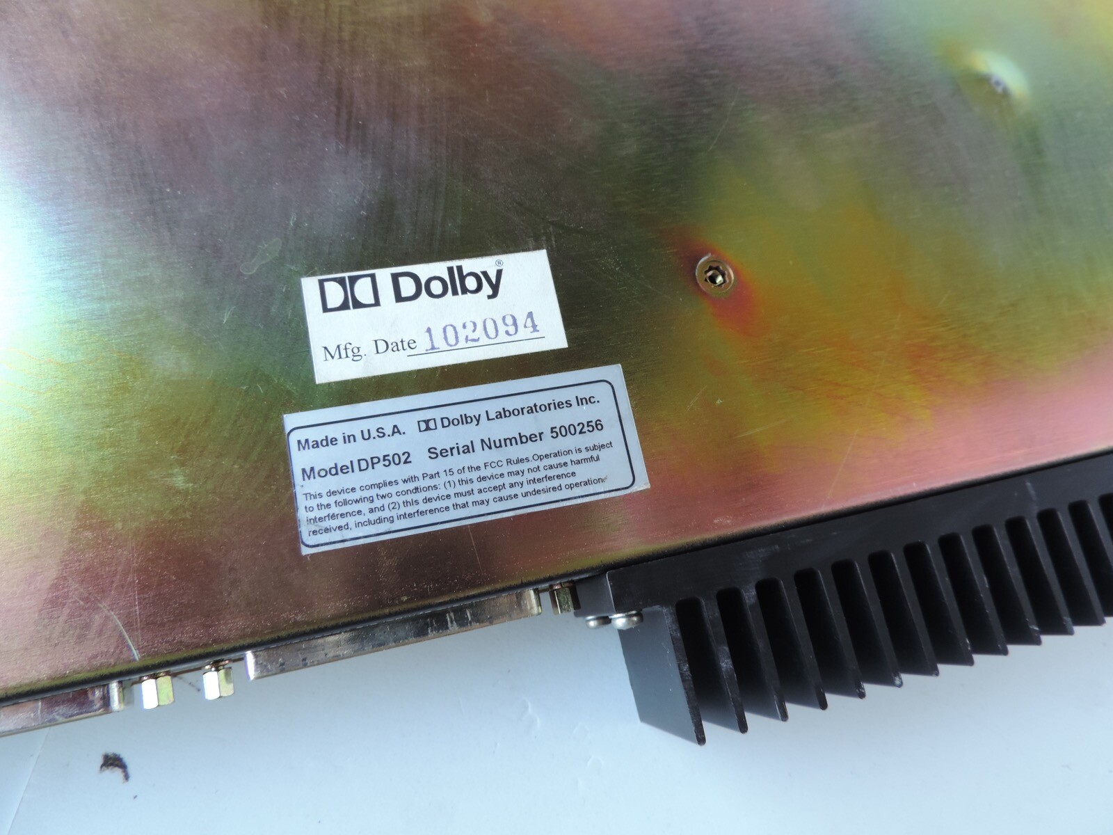 Dolby AC-2 DP502 Digital Audio Decoder - Rack Equipment