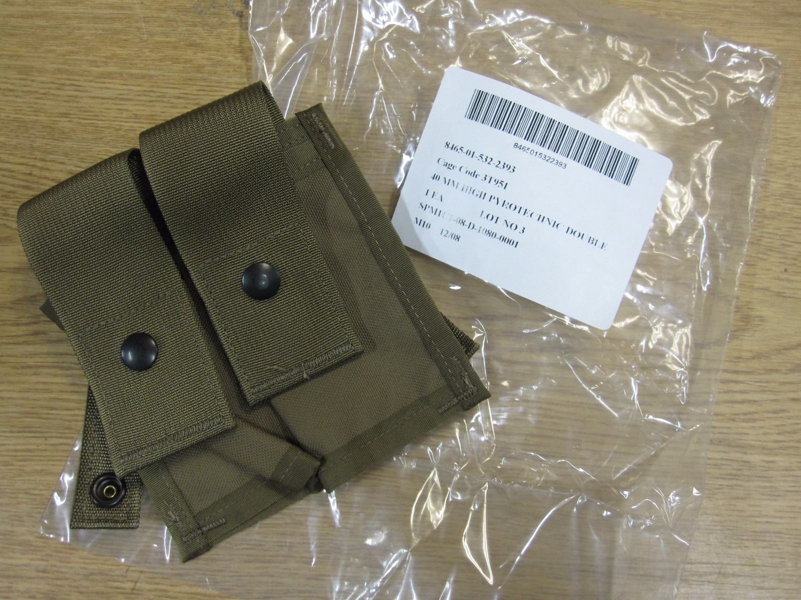 NEW MOLLE COYOTE PYRO H.E. ROUND OR UTILITY POUCH GENUINE USA MADE