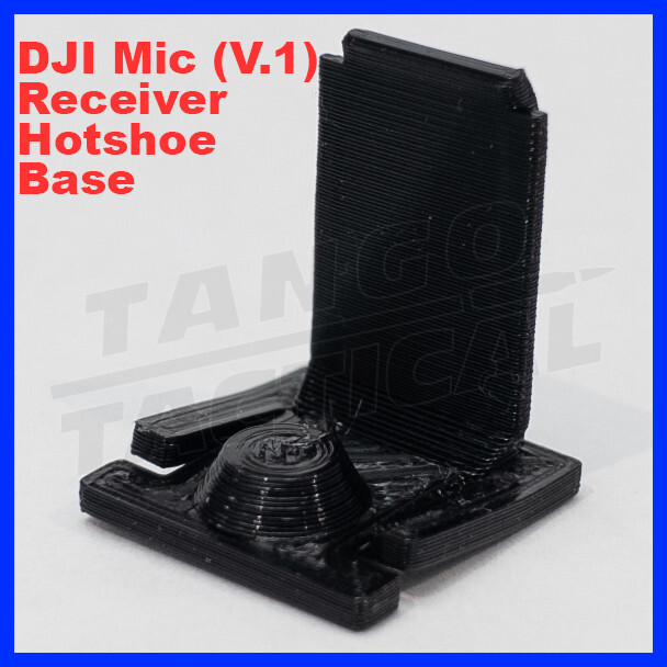 DJI Mic (Ver.1) Receiver Hot Shoe Mount Clip Dock Base (3D Printed) 2-Packs