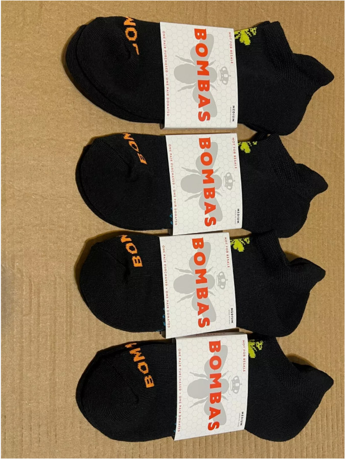 Bombas Womens Ankle Socks Black Honeycomb Arch Support Black Multi 4 Pairs