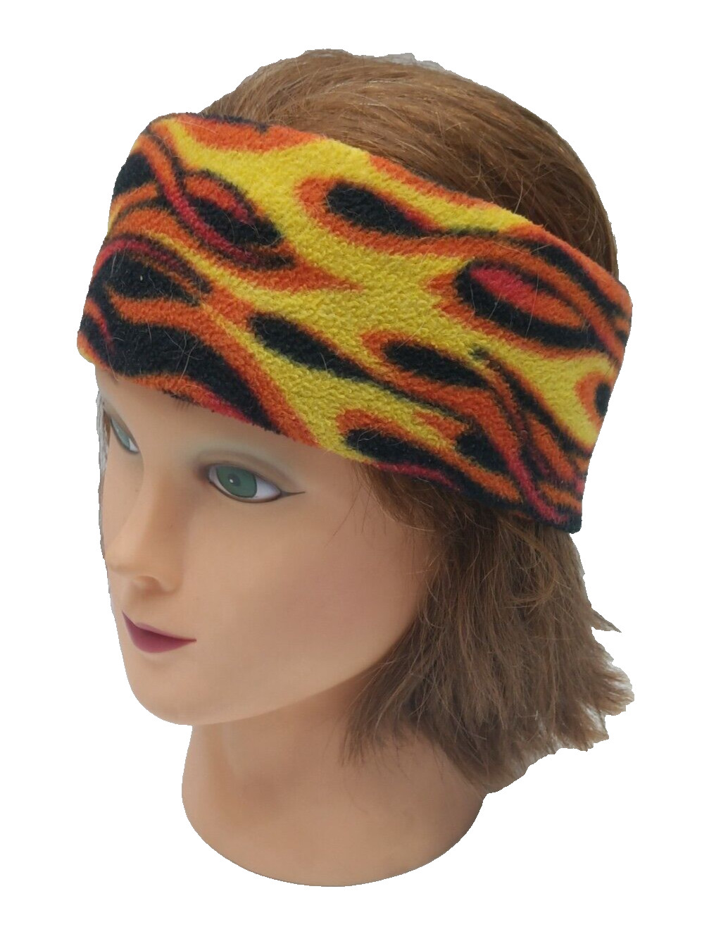 Flame Design Stretch Headband Orange & Black, Pre-ownec
